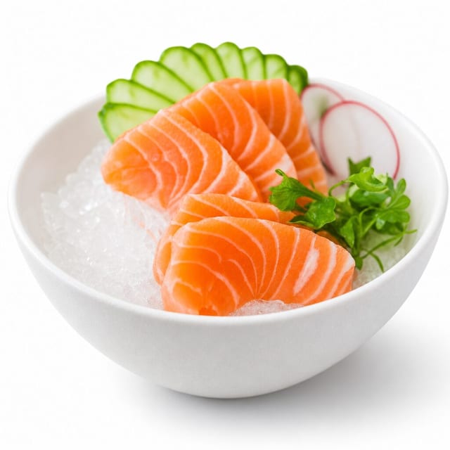 Salmon Sashimi.