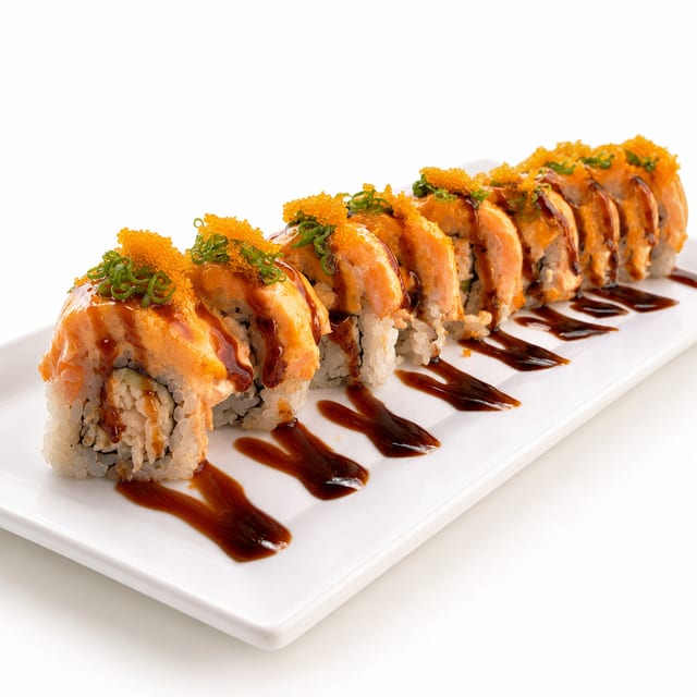 Baked Salmon Lover Roll.