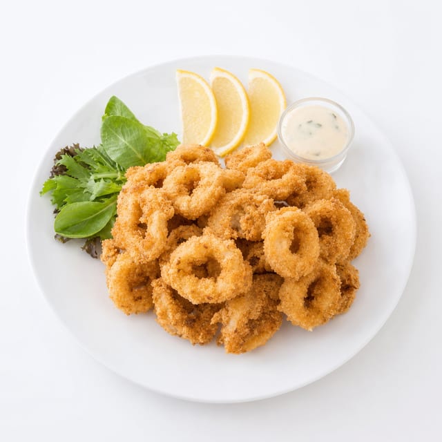 Breaded Calamari Rings.